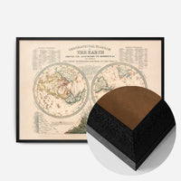Geographical Diagram of the Earth art print
