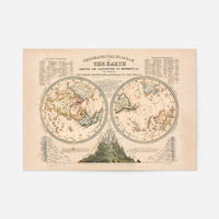 Geographical Diagram of the Earth art print