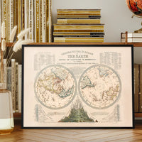 Geographical Diagram of the Earth art print