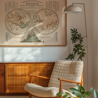 Geographical Diagram of the Earth art print