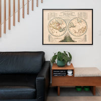 Geographical Diagram of the Earth art print