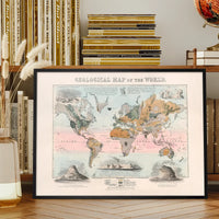 Geological map of the world art print