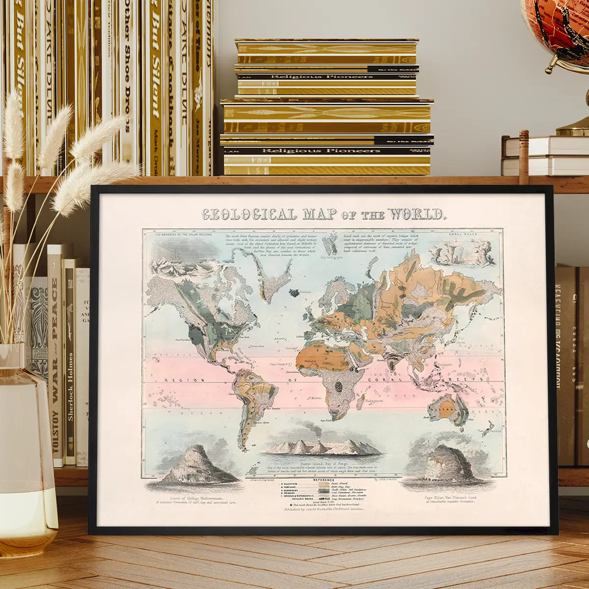 Geological map of the world art print