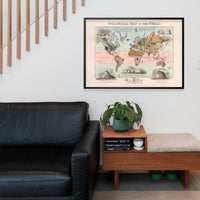 Geological map of the world art print
