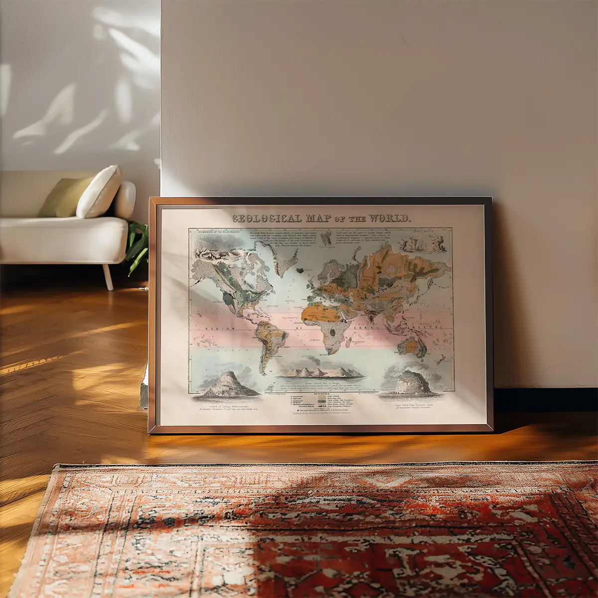 Geological map of the world art print