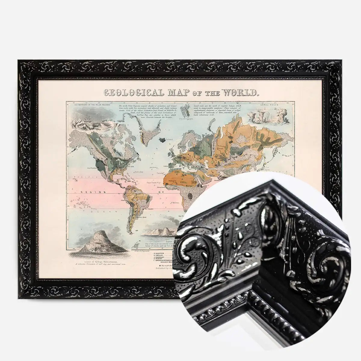 Geological map of the world art print