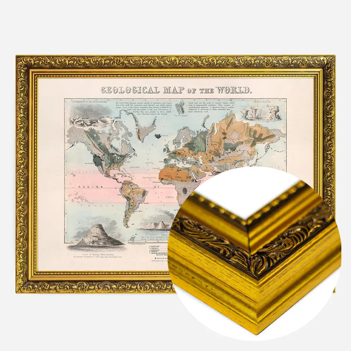 Geological map of the world art print