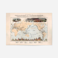 Phenomena of Volcanoes and Earthquakes art print