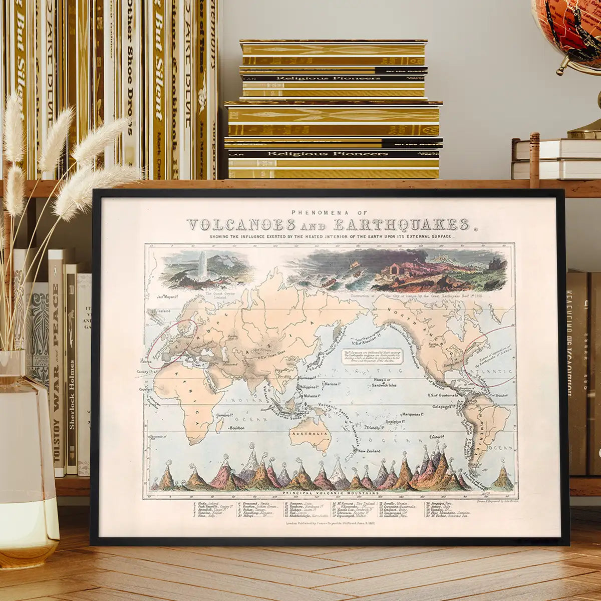 Phenomena of Volcanoes and Earthquakes art print