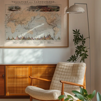 Phenomena of Volcanoes and Earthquakes art print