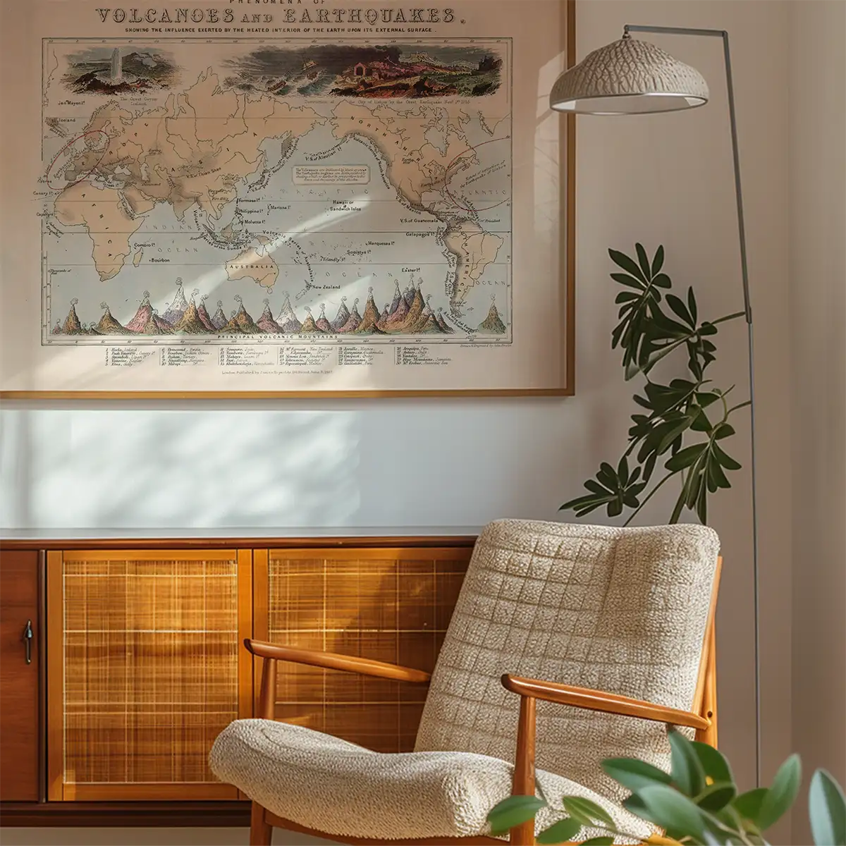 Phenomena of Volcanoes and Earthquakes art print