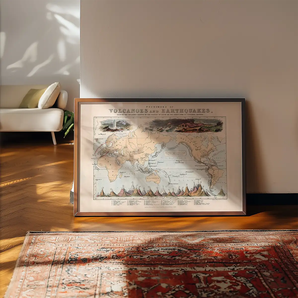 Phenomena of Volcanoes and Earthquakes art print