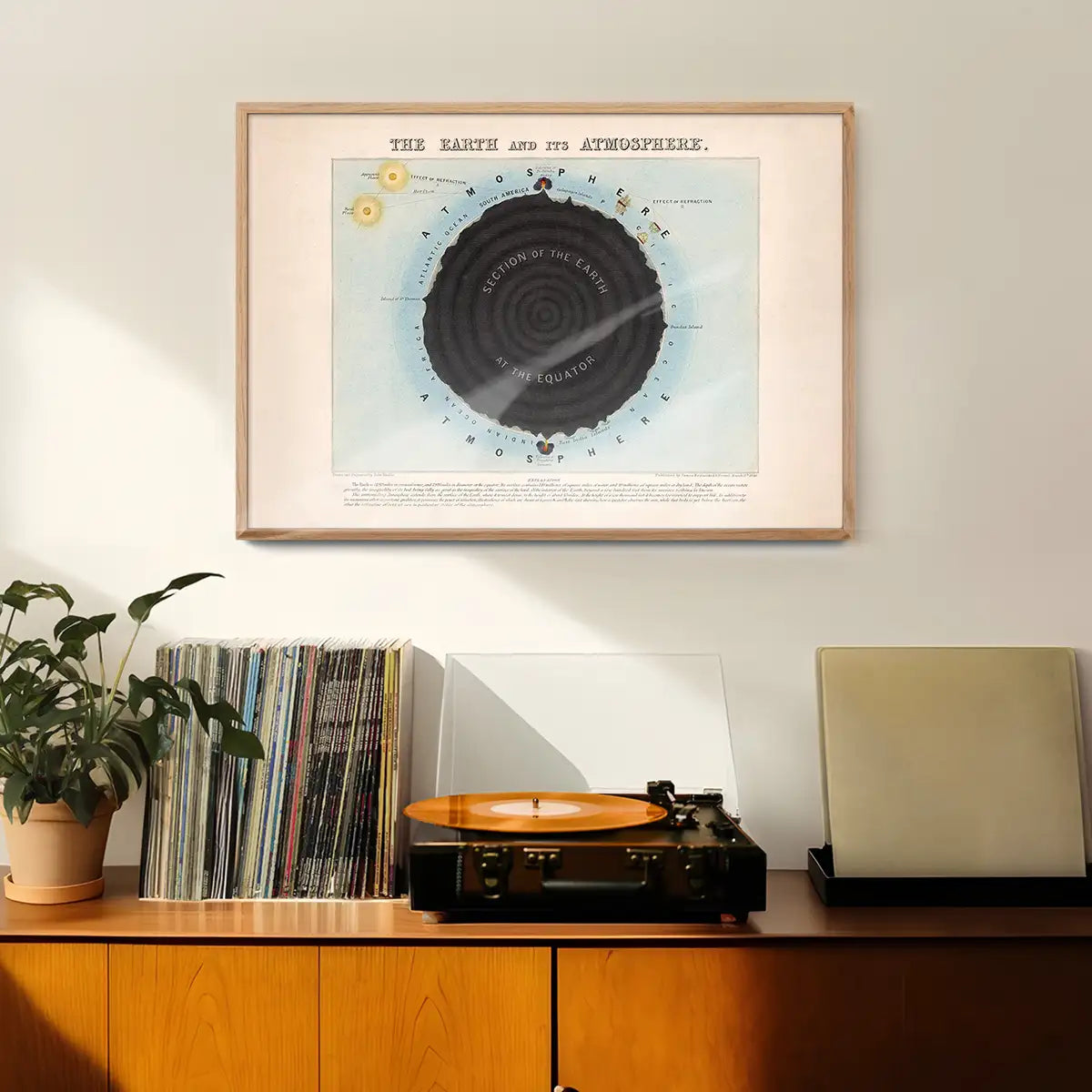 The earth and its atmosphere art print