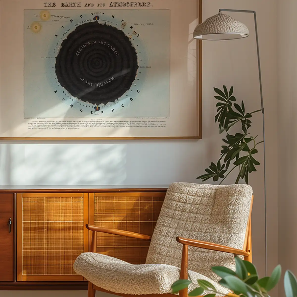 The earth and its atmosphere art print