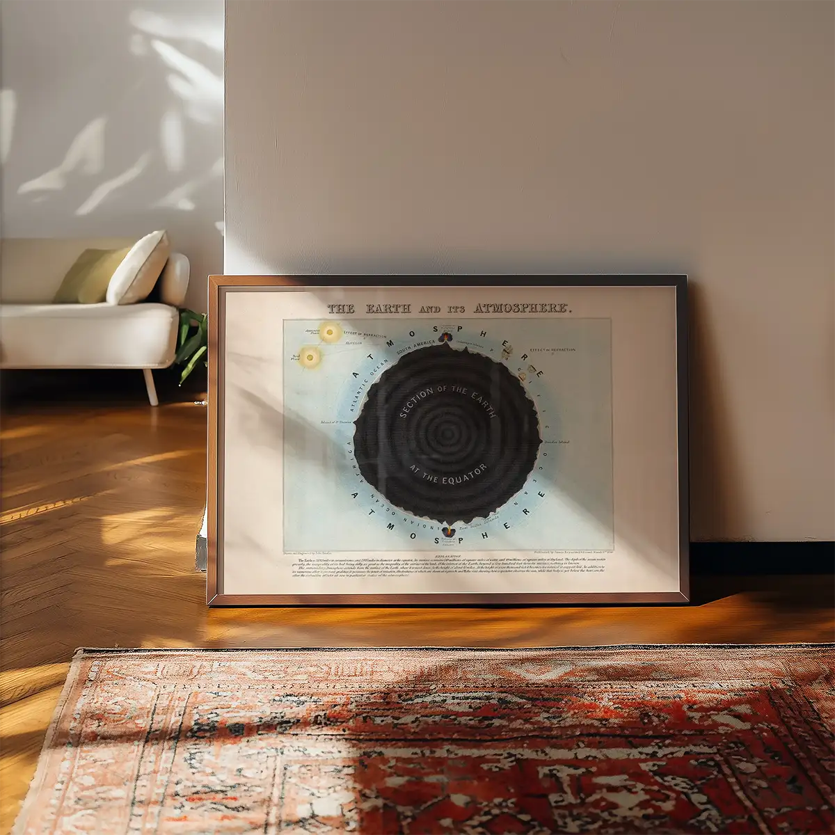The earth and its atmosphere art print