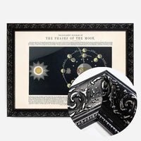 Transparent diagram of the phases of the Moon art print