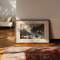 Diagram of meteorology, displaying the various phenomena of the atmosphere art print