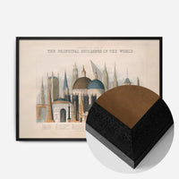 Comparative view of the principal buildings in the world art print