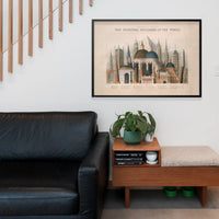 Comparative view of the principal buildings in the world art print