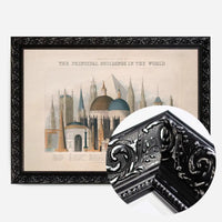 Comparative view of the principal buildings in the world art print
