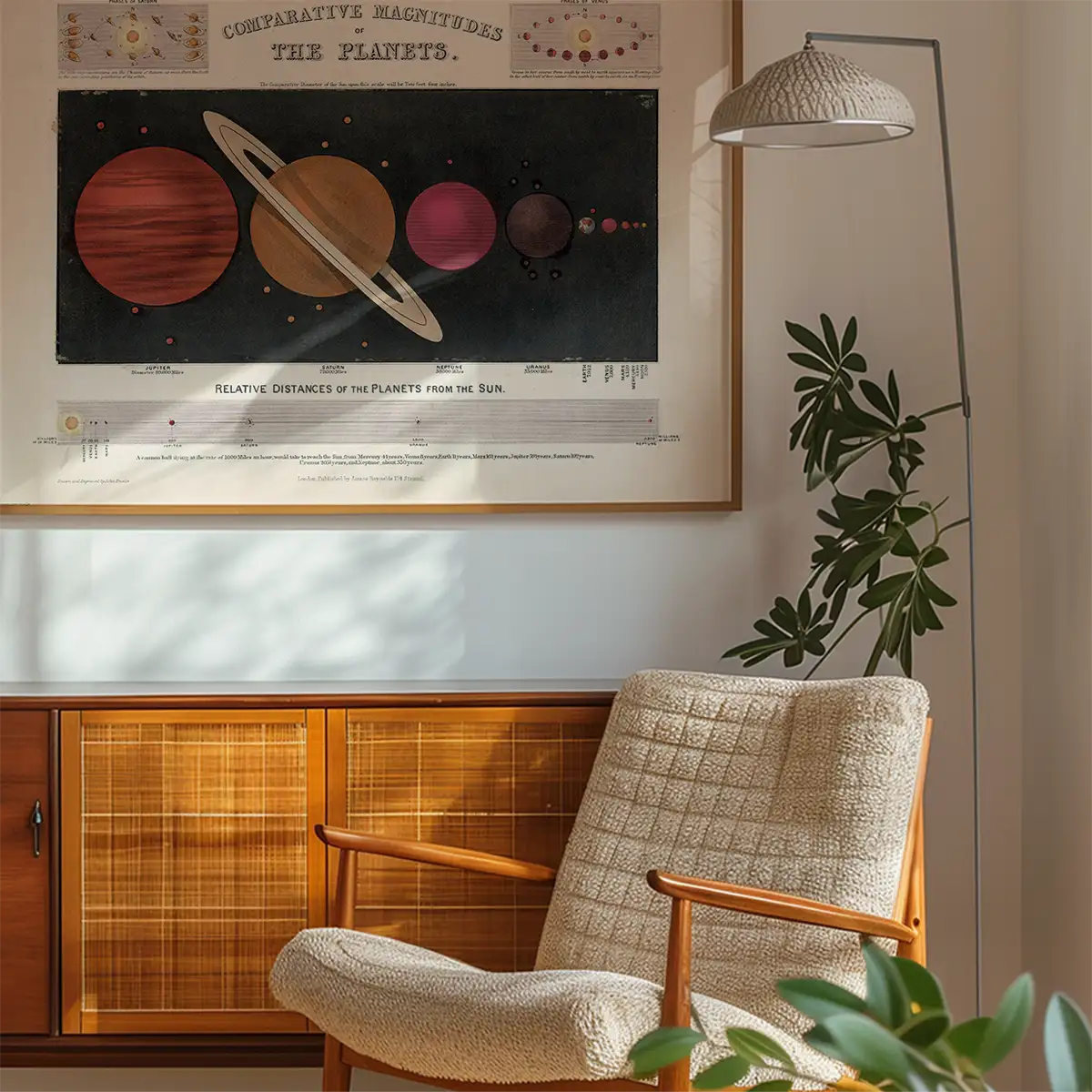 Comparative Magnitudes of the Planets art print