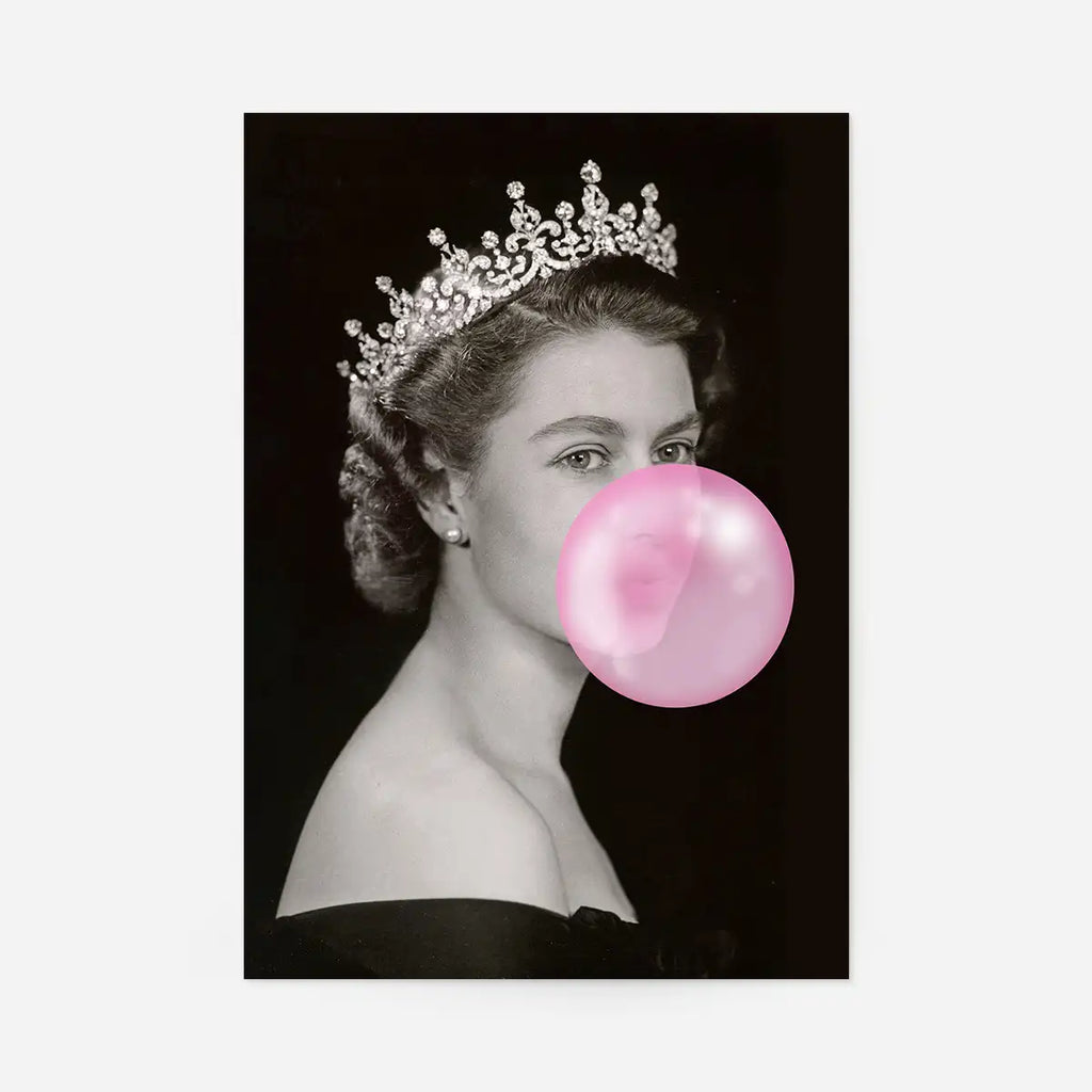Queen Blowing Bubblegum Jubilee Print