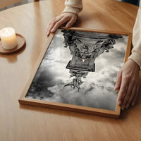 Queen Victoria Statue Traffic Cone Print