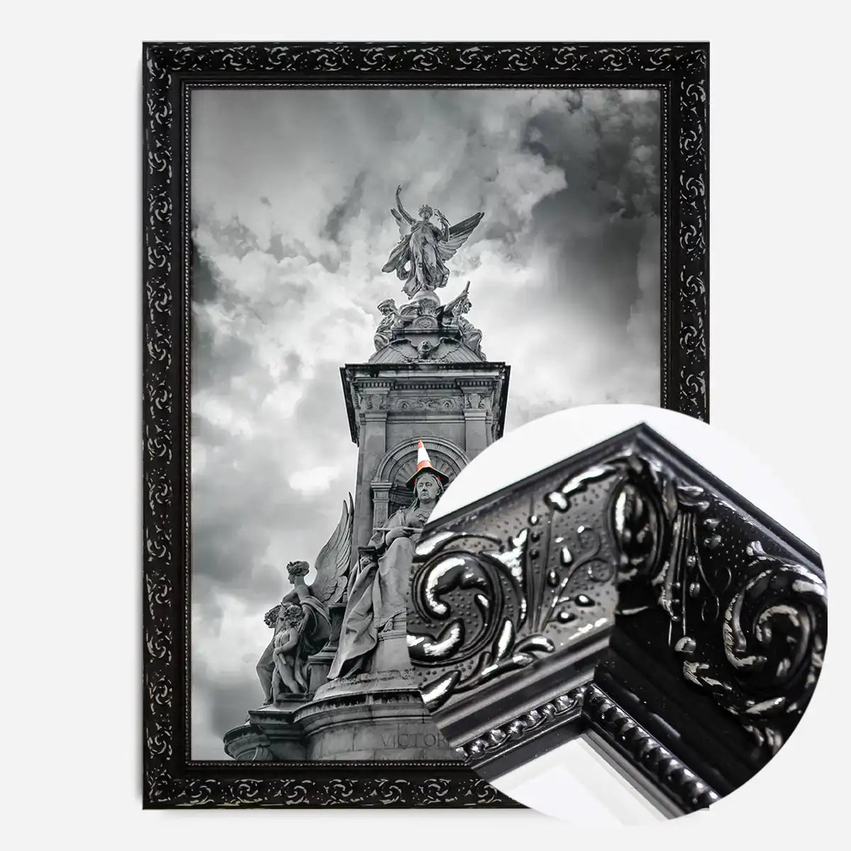 Queen Victoria Statue Traffic Cone Print