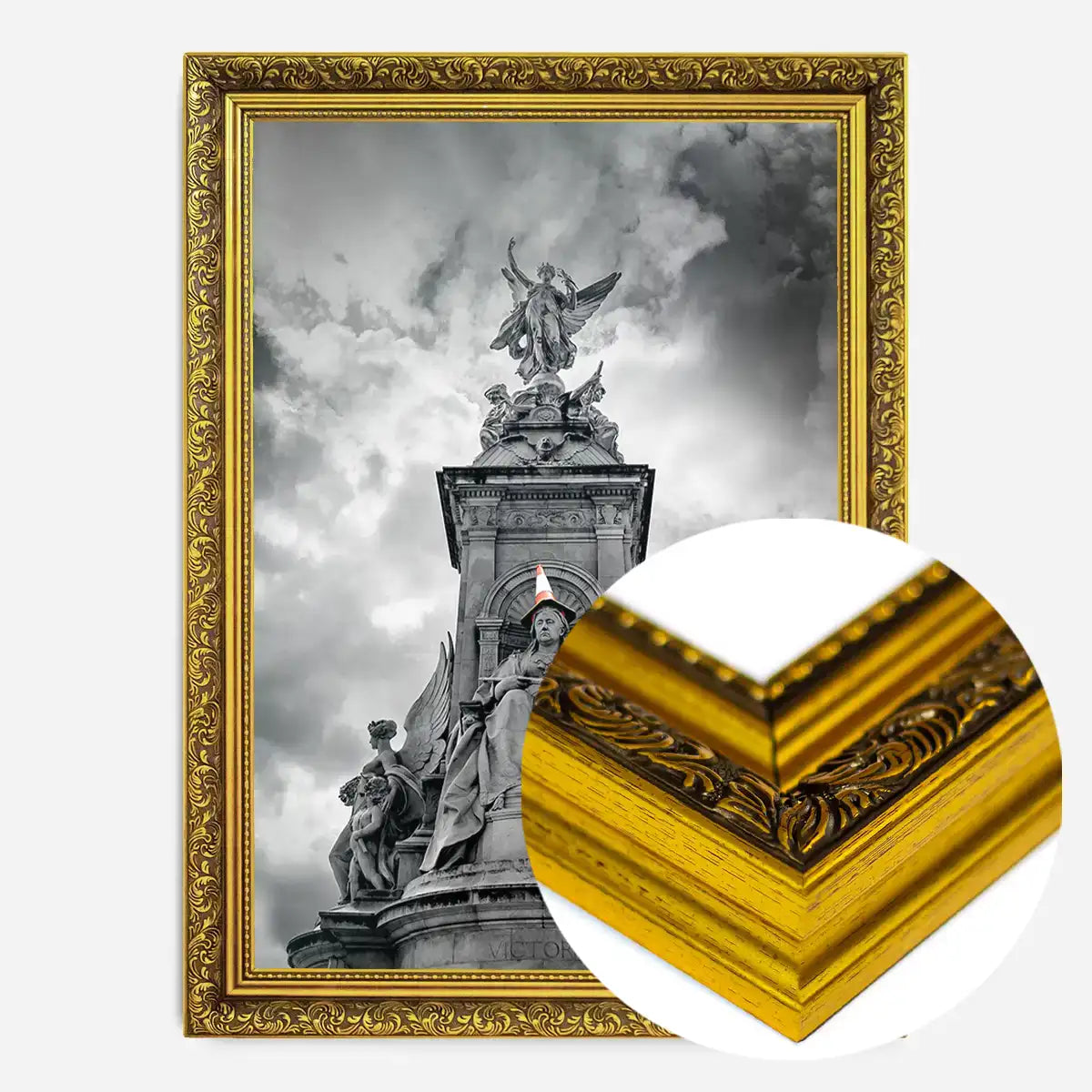 Queen Victoria Statue Traffic Cone Print