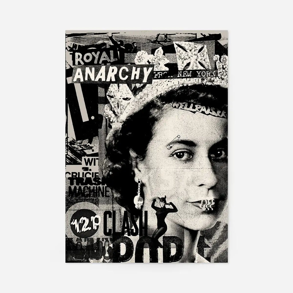 Royal Anarchy Queen Elizabeth Punk Poster