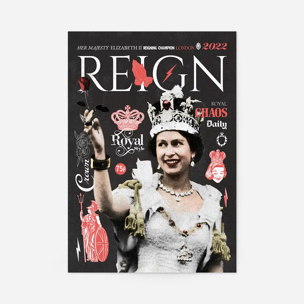 Reign Queen Elizabeth Jubilee Magazine Cover Dark