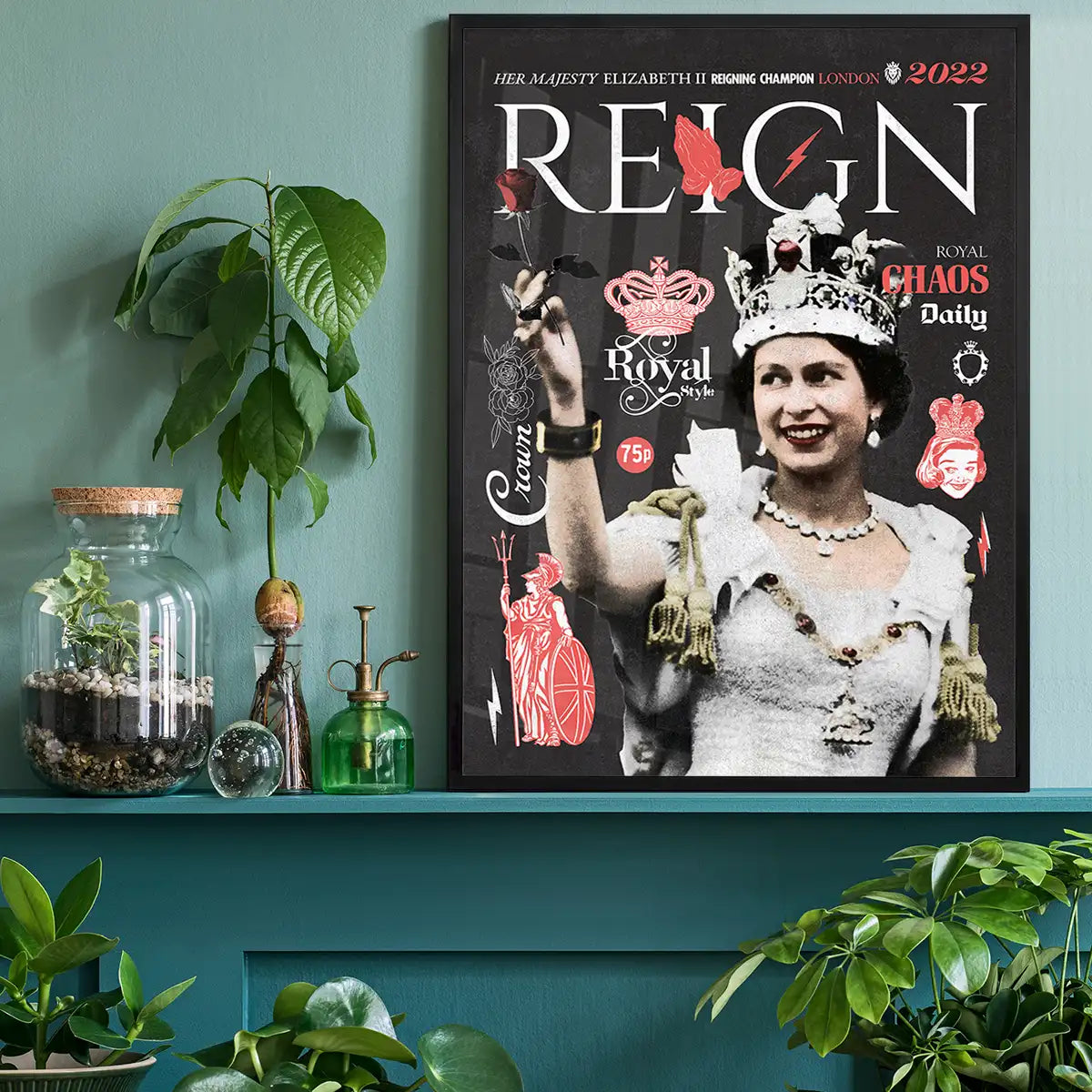 Reign Queen Elizabeth Platinum Jubilee Magazine Cover Dark
