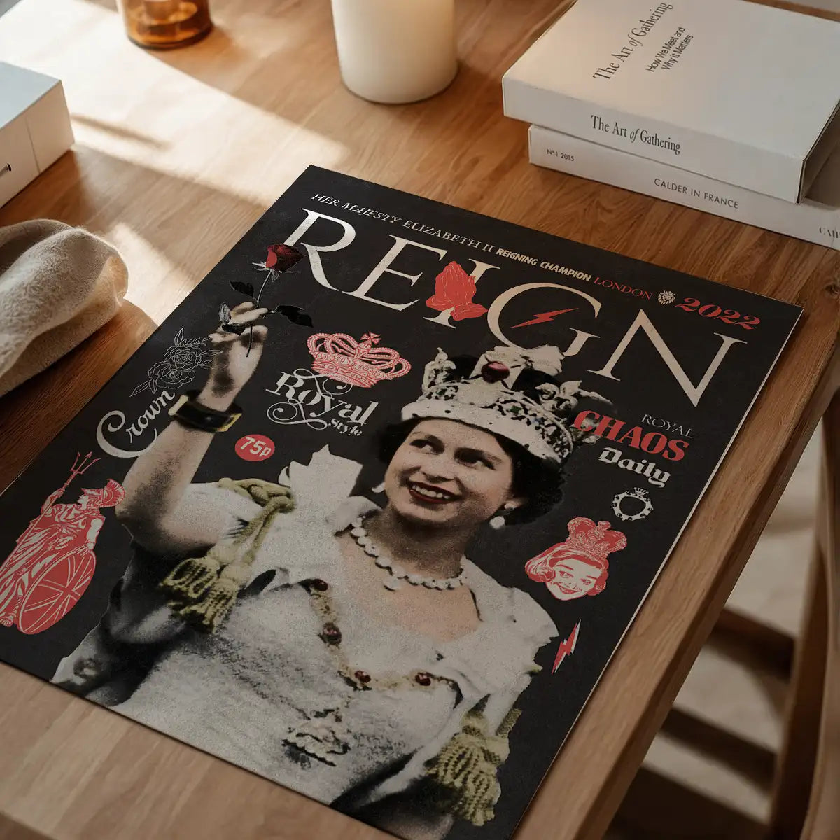 Reign Queen Elizabeth Platinum Jubilee Magazine Cover Dark