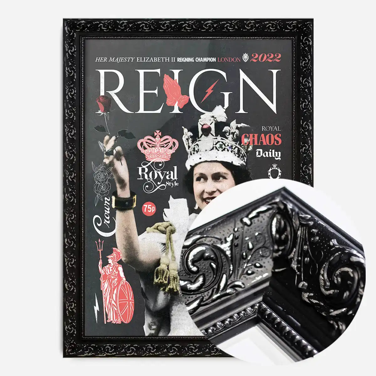 Reign Queen Elizabeth Platinum Jubilee Magazine Cover Dark