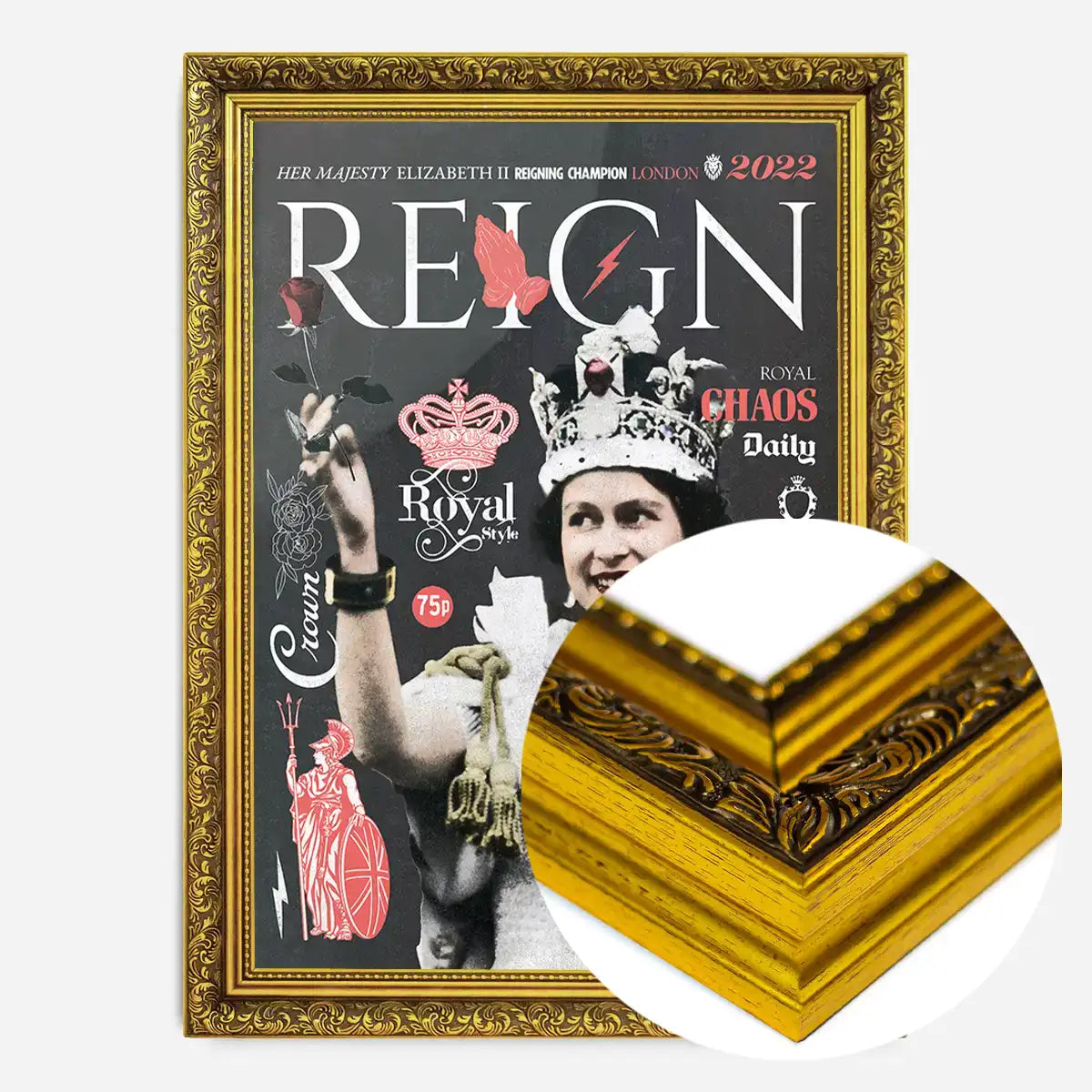 Reign Queen Elizabeth Platinum Jubilee Magazine Cover Dark