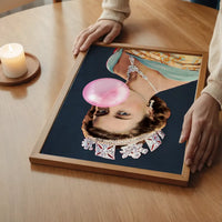 Queen Elizabeth II Vintage Portrait with Bubblegum