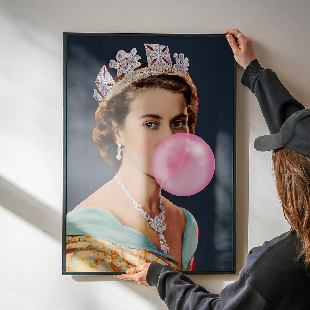 Queen Elizabeth II Vintage Portrait with Bubblegum