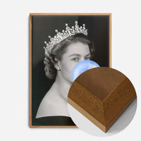 Queen Elizabeth with Bubblegum Blue Print