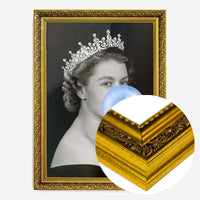 Queen Elizabeth with Bubblegum Blue Print