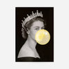 Queen Elizabeth with Bubblegum Yellow Print