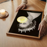 Queen Elizabeth with Bubblegum Yellow Print