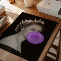 Queen Elizabeth with Bubblegum Purple Print