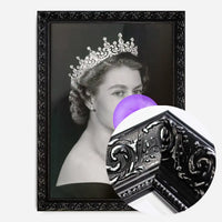 Queen Elizabeth with Bubblegum Purple Print