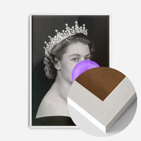 Queen Elizabeth with Bubblegum Purple Print