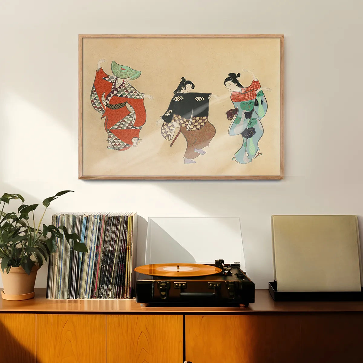 Dancing Art Print by Kamisaka Sekka