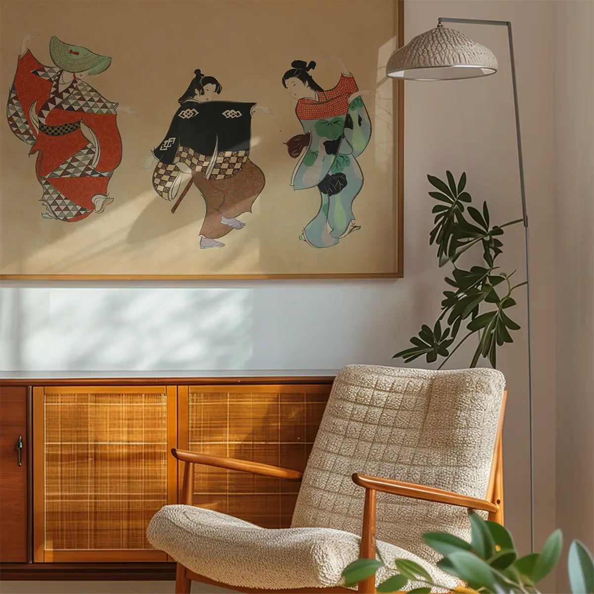 Dancing Art Print by Kamisaka Sekka