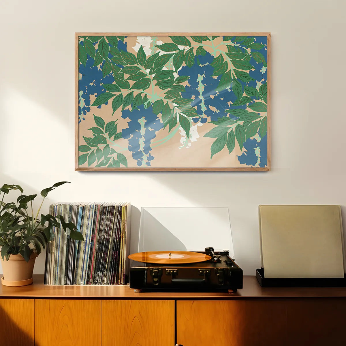 Wisteria Art Print by Kamisaka Sekka