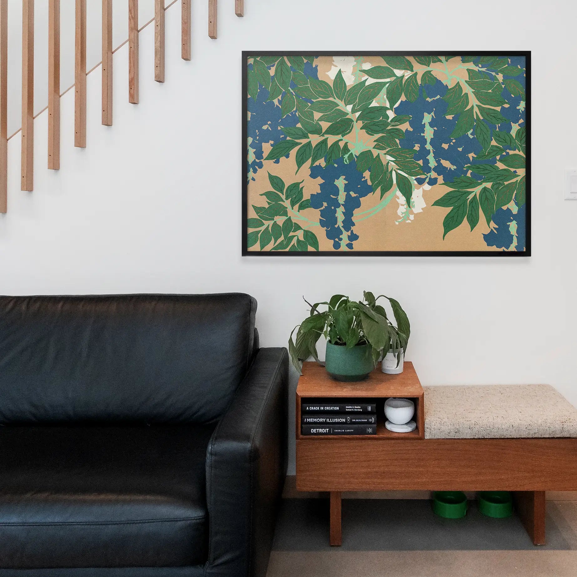 Wisteria Art Print by Kamisaka Sekka