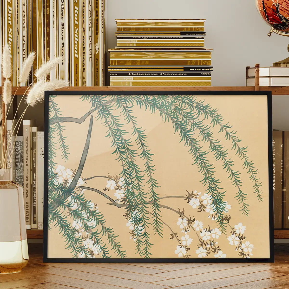 Willow and Cherry Art Print by Kamisaka Sekka