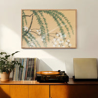 Willow and Cherry Art Print by Kamisaka Sekka